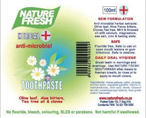 Nature Fresh Herbal anti-microbial Toothpaste