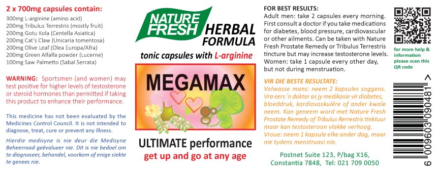 Megamax label enlarged